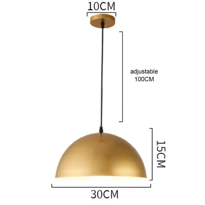 Industrial gold wrought iron geometric pendant light dining room