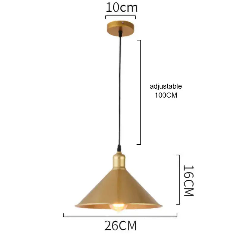 Industrial gold wrought iron geometric pendant light dining room