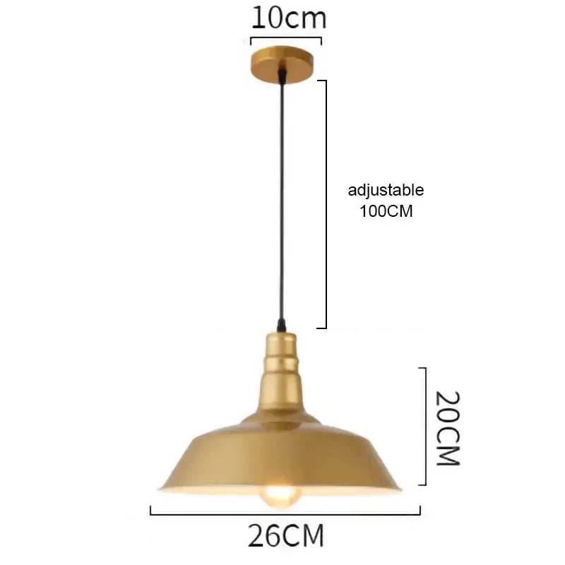 Industrial gold wrought iron geometric pendant light dining room