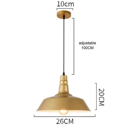 Industrial gold wrought iron geometric pendant light dining room
