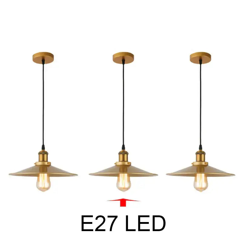 Industrial gold wrought iron geometric pendant light dining room