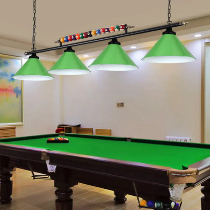 Industrial green billiard lamp country club island light dining room