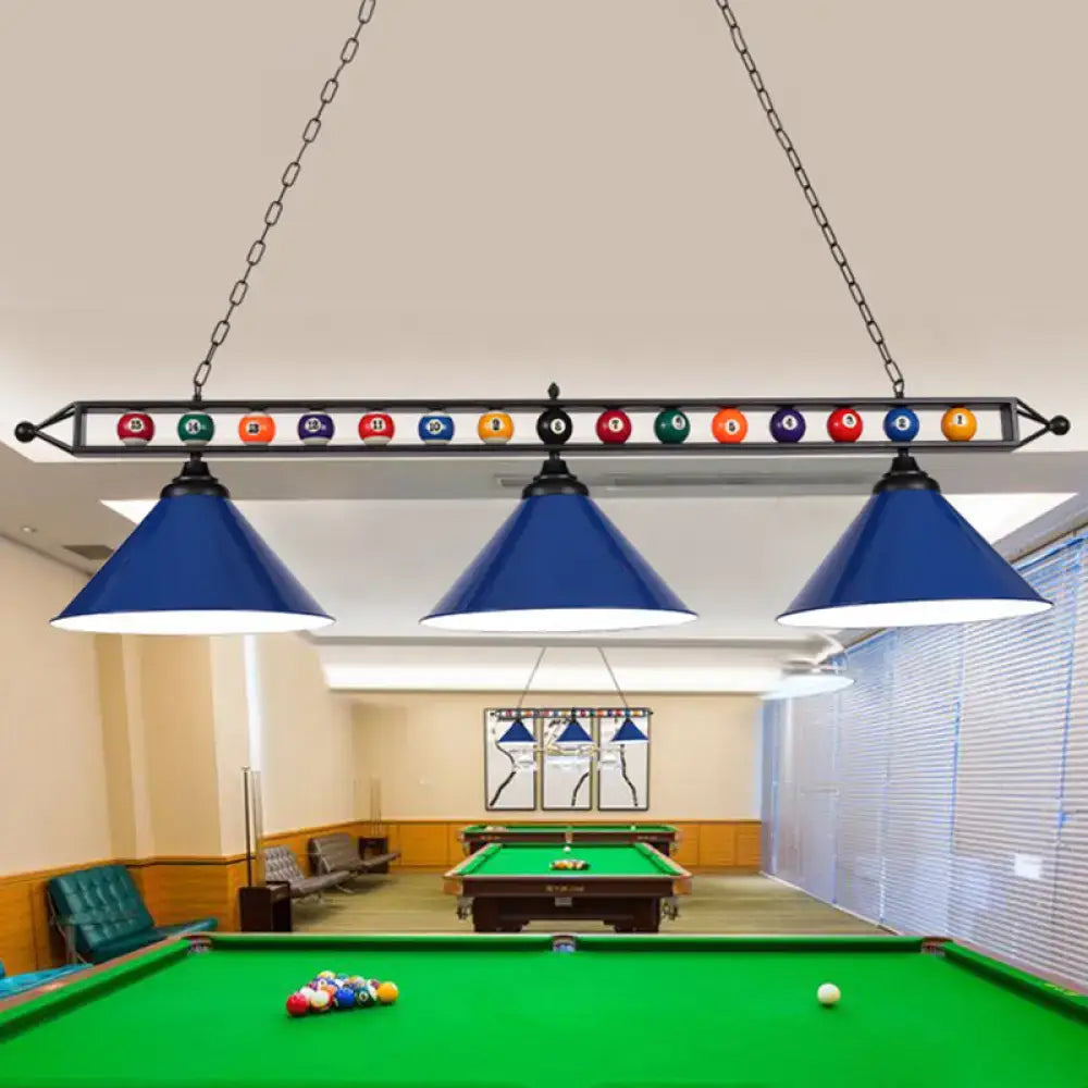 Industrial green billiard lamp country club island light dining room
