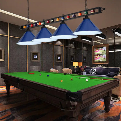 Industrial green billiard lamp country club island light dining room