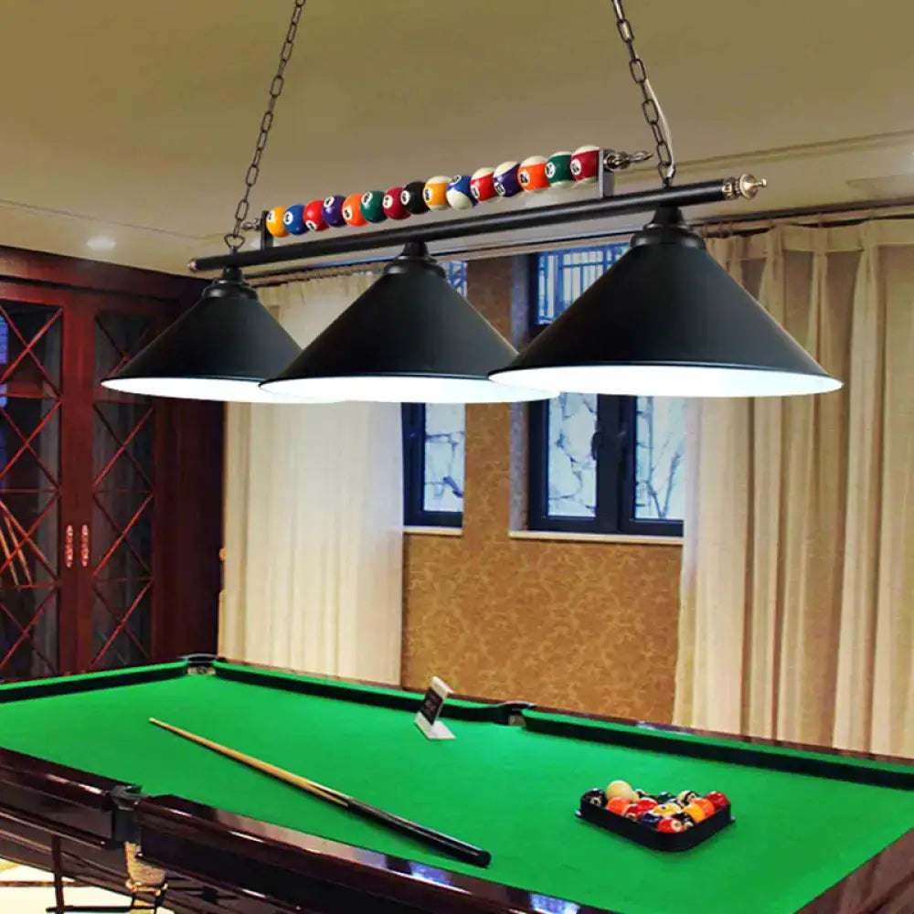 Industrial green billiard lamp country club island light dining room