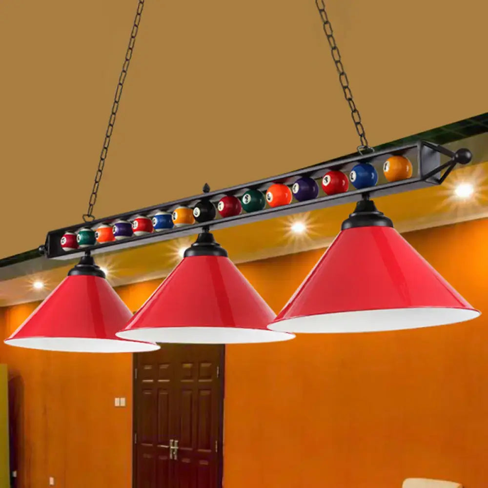 Industrial green billiard lamp country club island light dining room