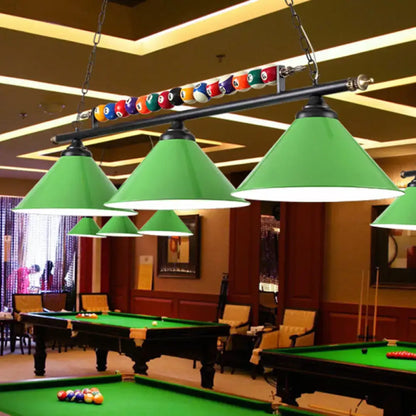 Industrial green billiard lamp country club island light dining room