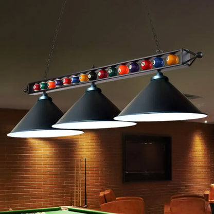 Industrial green billiard lamp country club island light dining room
