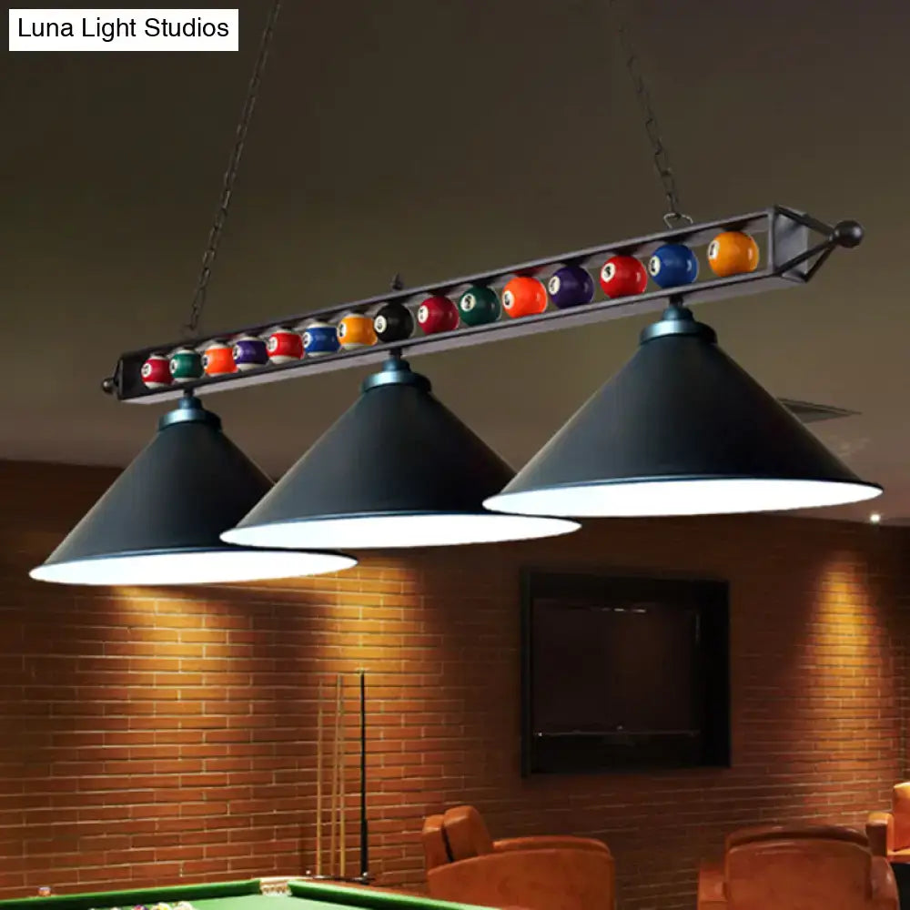 Industrial green billiard lamp country club island light dining room