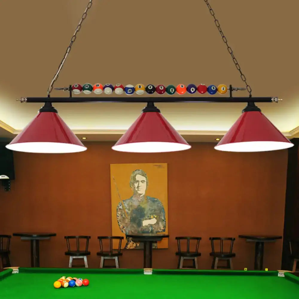 Industrial green billiard lamp country club island light dining room