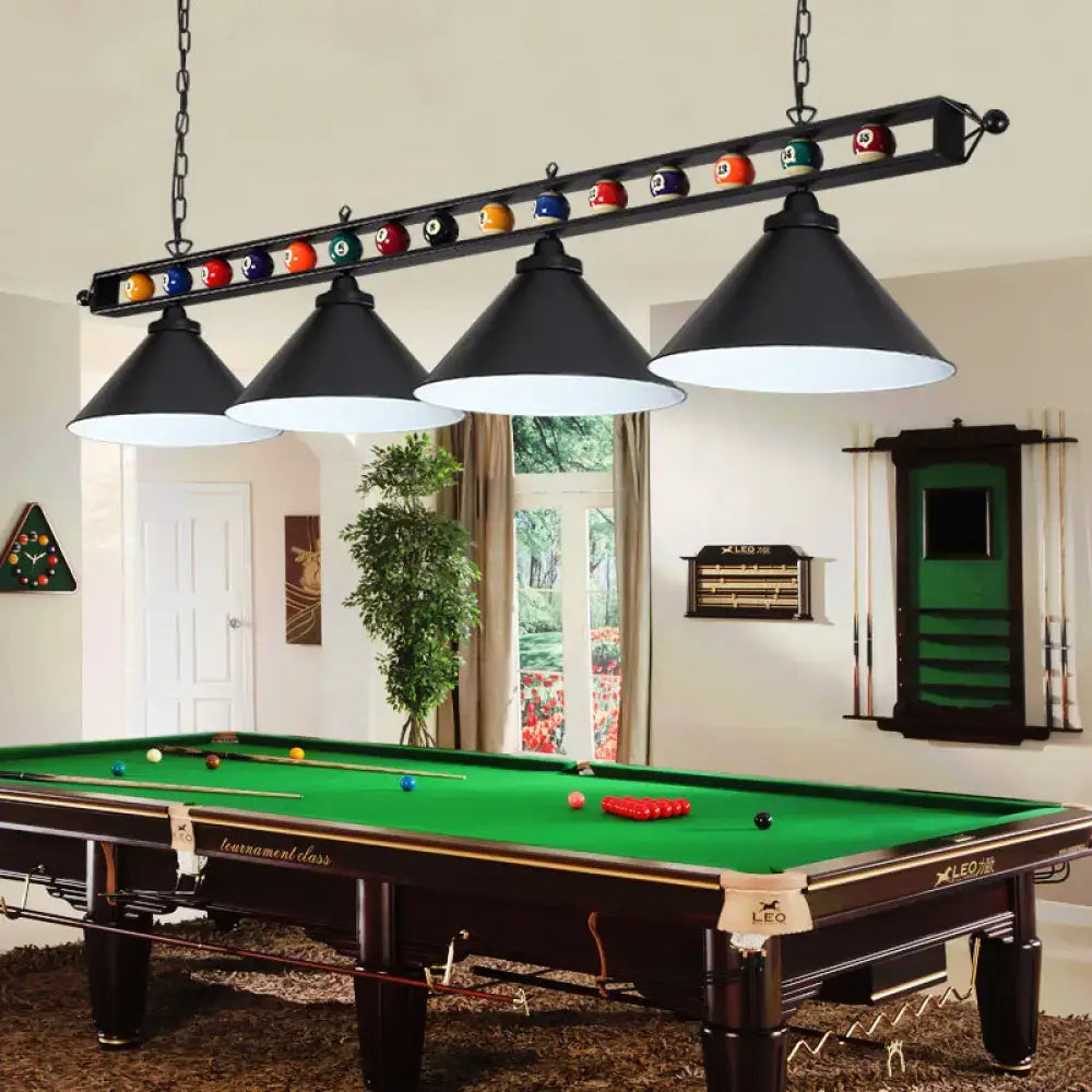 Industrial green billiard lamp country club island light dining room