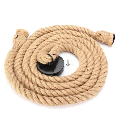 Industrial hemp rope pendant lights kitchen five light edison decor