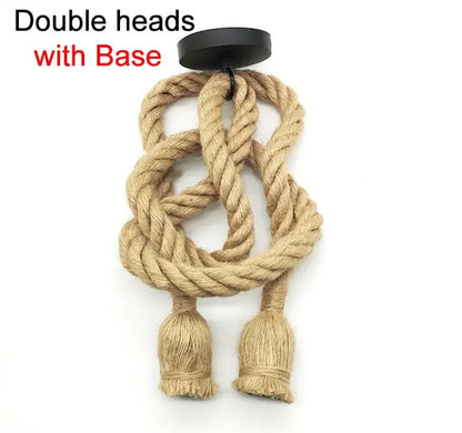 Industrial hemp rope pendant lights kitchen five light edison decor