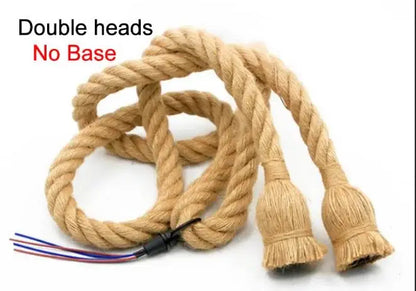 Industrial hemp rope pendant lights kitchen five light edison decor