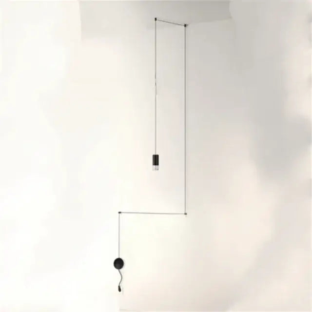 Industrial iron art black geometric pendant light dining room