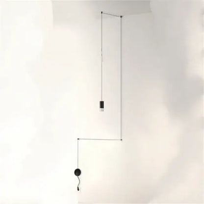Industrial iron art black geometric pendant light dining room