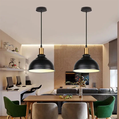 DecorBites™ Iron Dome Industrial Pendant Light for Cafe Bar Home Decor