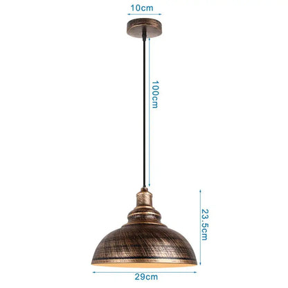 DecorBites™ Iron Dome Industrial Pendant Light for Cafe Bar Home Decor