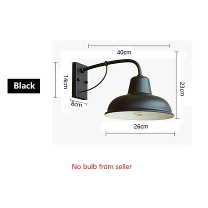 Industrial iron outdoor garden wall lamp for porch or patio