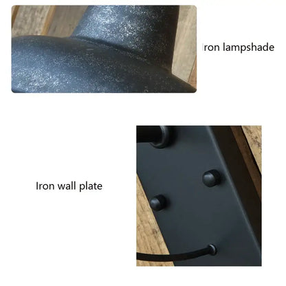 Industrial iron outdoor garden wall lamp for porch or patio