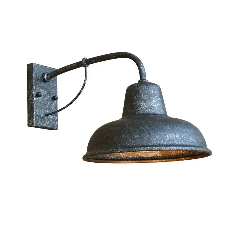 Industrial iron outdoor garden wall lamp for porch or patio