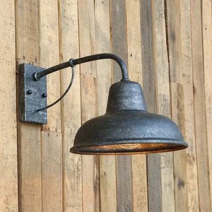 Industrial iron outdoor garden wall lamp for porch or patio