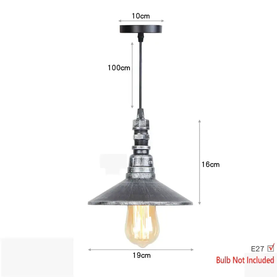 Industrial iron pipe pendant light kitchen black & brass with valve
