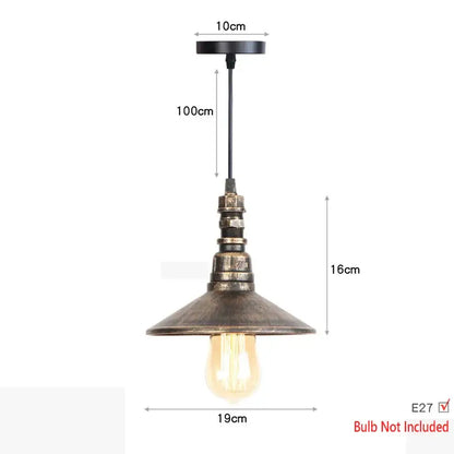 Industrial iron pipe pendant light kitchen black & brass with valve