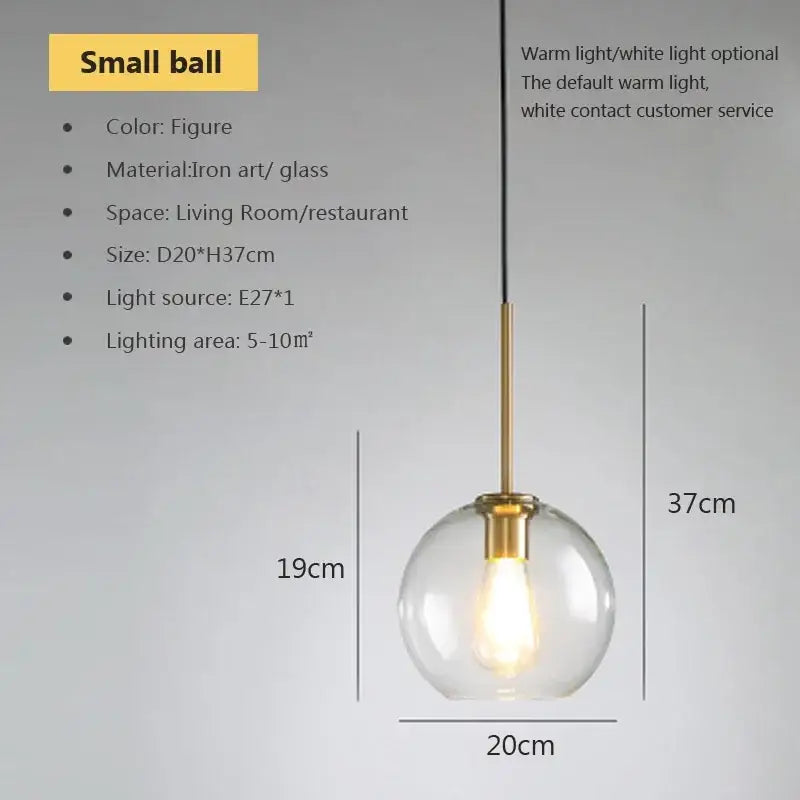 Industrial loft glass pendant light brass trio for dining room