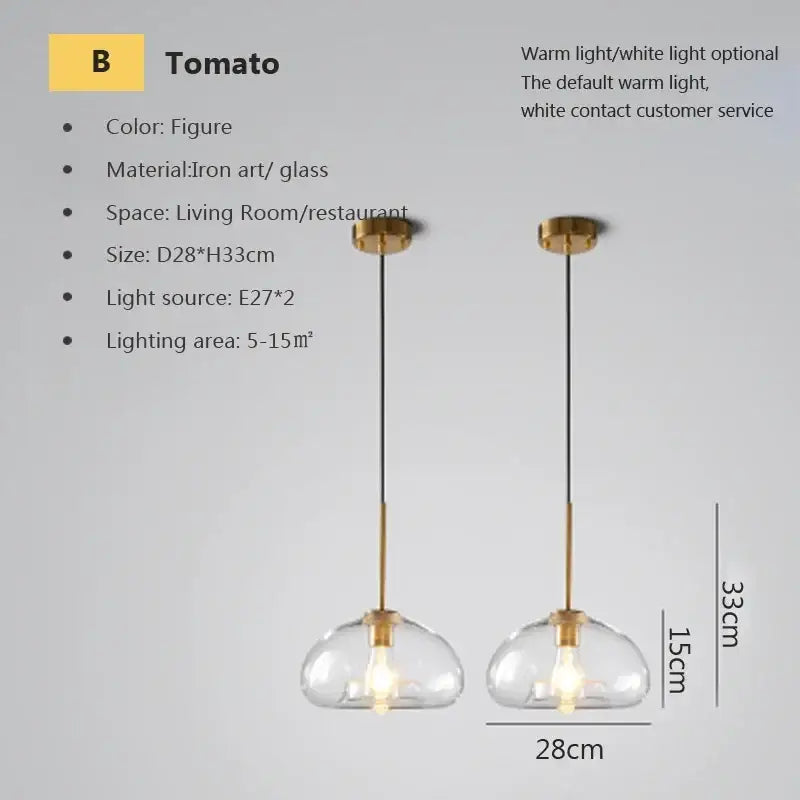 Industrial loft glass pendant light brass trio for dining room