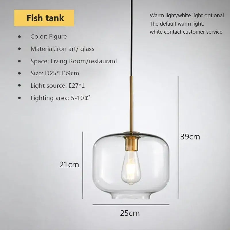 Industrial loft glass pendant light brass trio for dining room