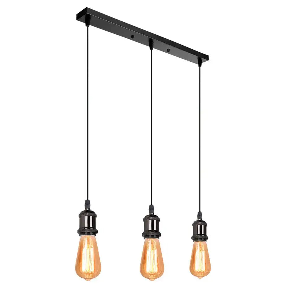 Industrial loft led black and brass pendant light kitchen dining room