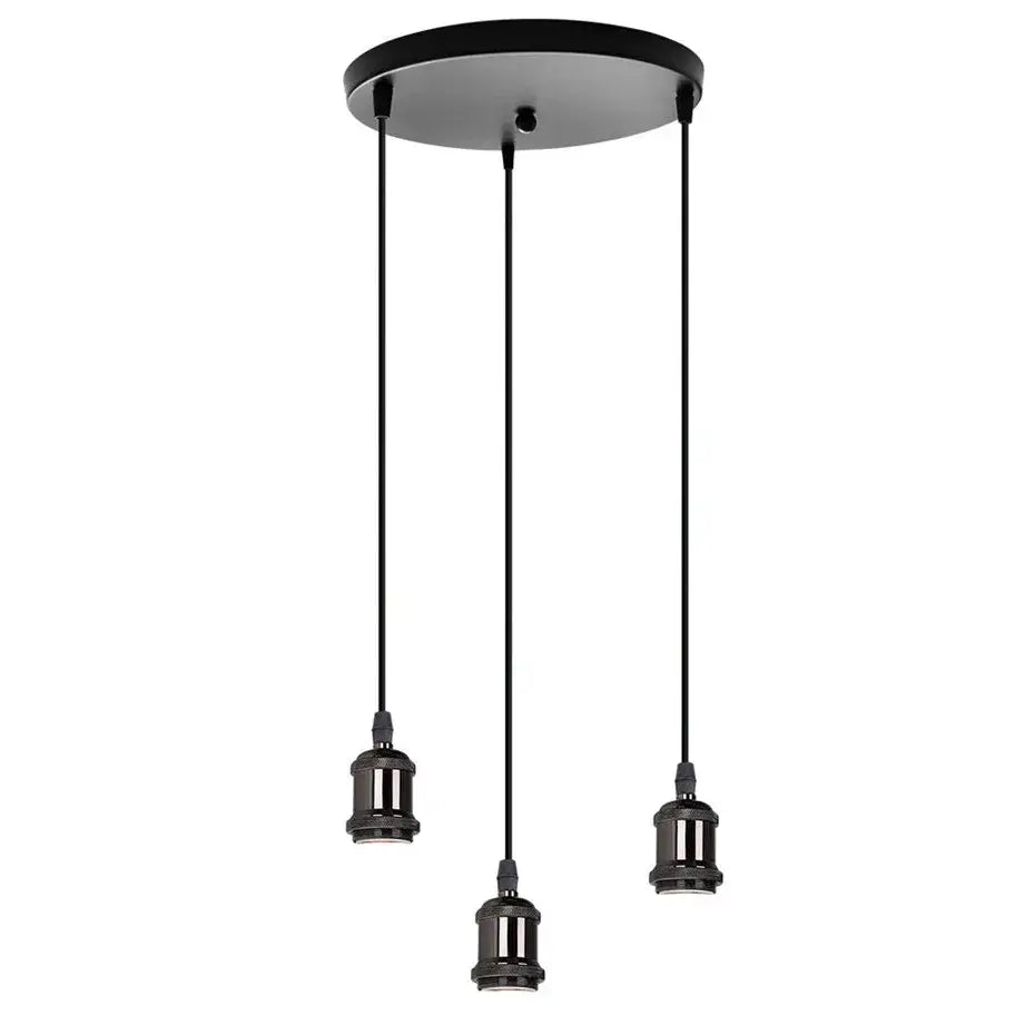 Industrial loft led black and brass pendant light kitchen dining room