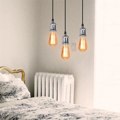 Industrial loft led black and brass pendant light kitchen dining room