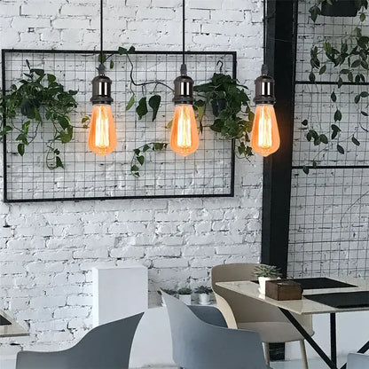 Industrial loft led black and brass pendant light kitchen dining room