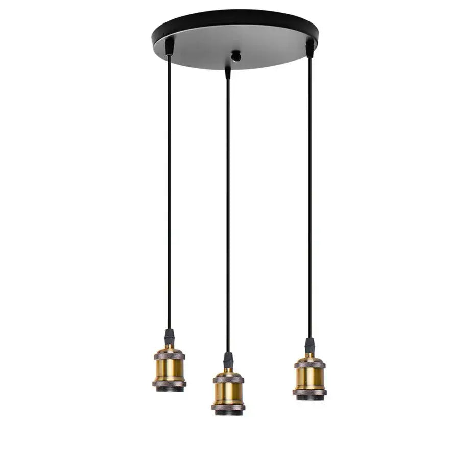 Industrial loft led black and brass pendant light kitchen dining room
