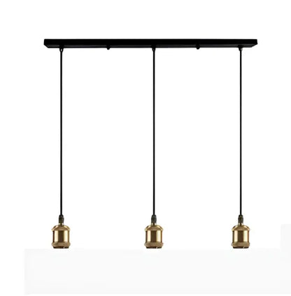 Industrial loft led black and brass pendant light kitchen dining room