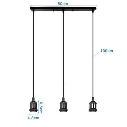Industrial loft led black and brass pendant light kitchen dining room