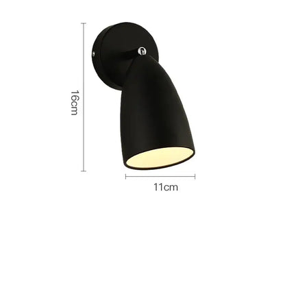 Industrial matte black adjustable swing long arm wall lamp bedroom
