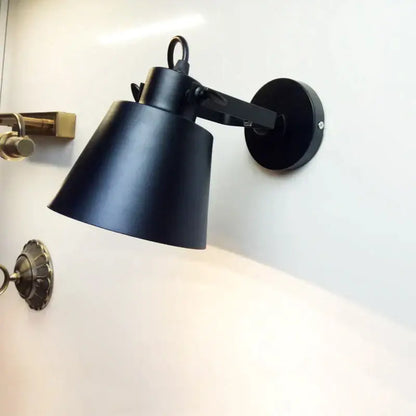 Industrial matte black iron loft edison wall light bedroom sconce