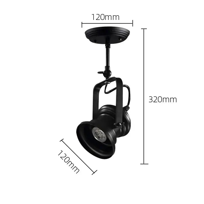 Industrial matte black retro dome pendant chandelier dining room