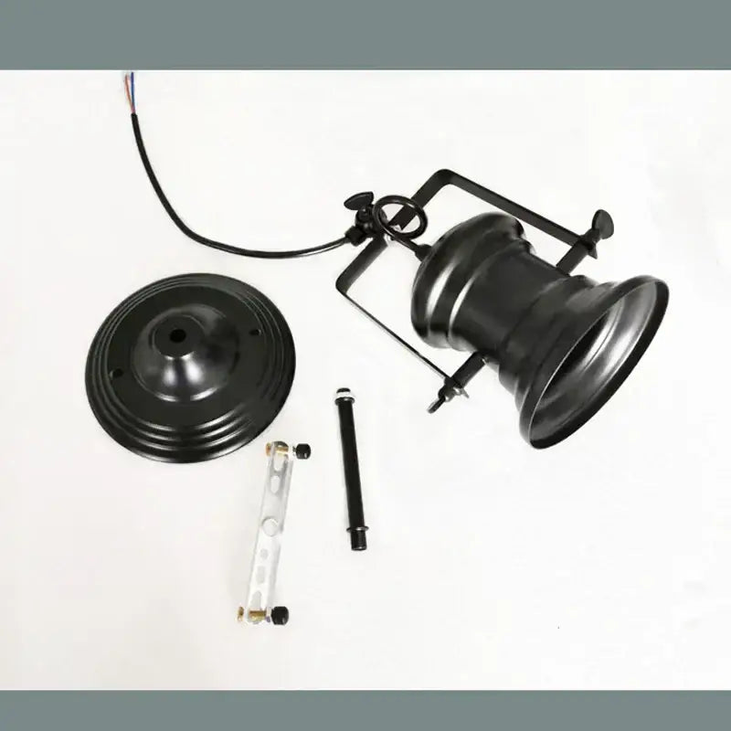 Industrial matte black retro dome pendant chandelier dining room