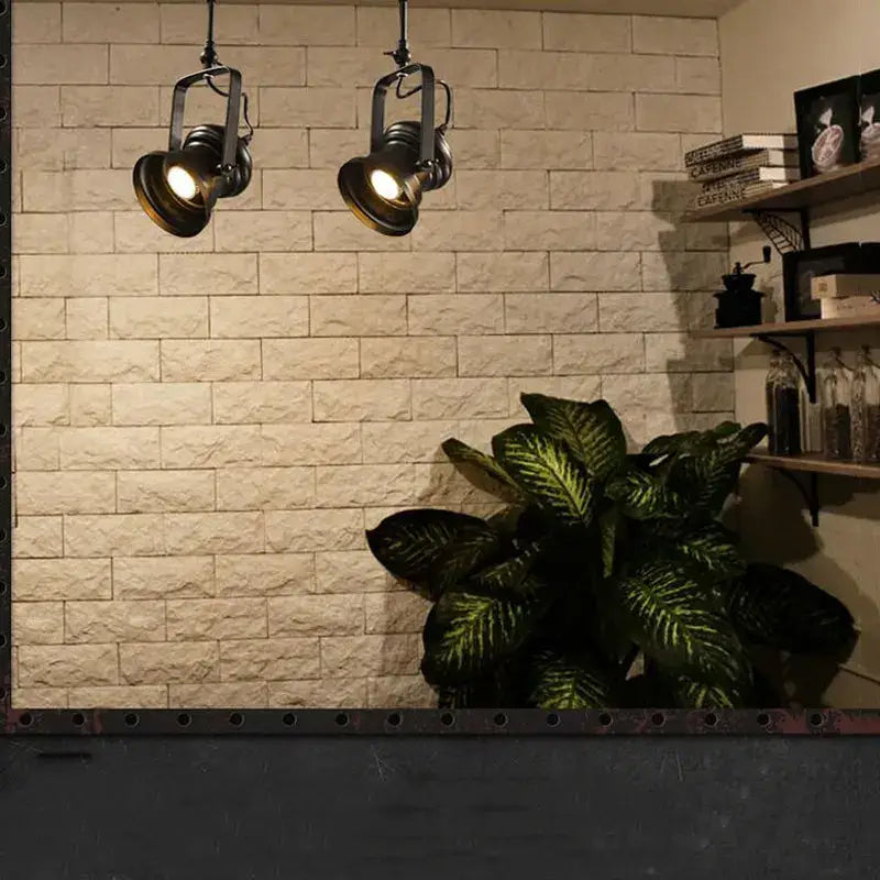 Industrial matte black retro dome pendant chandelier dining room
