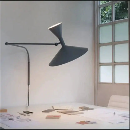 Industrial matte black rotatable wall sconce lamp bedroom