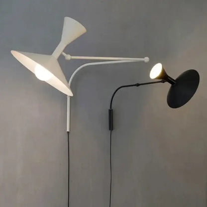 Industrial matte black rotatable wall sconce lamp bedroom