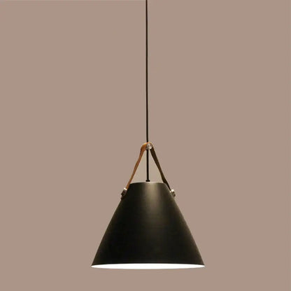 Industrial matte black & wood pendant light fixture kitchen