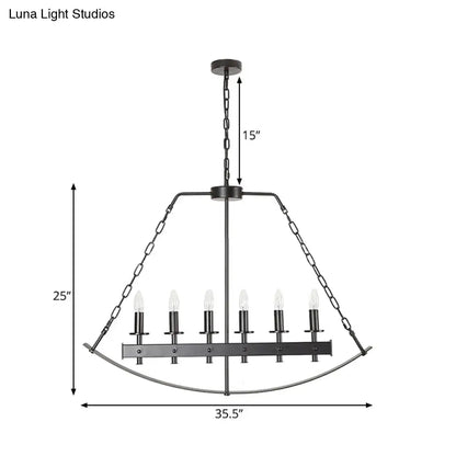 Industrial metal black island lighting dining room pendant light