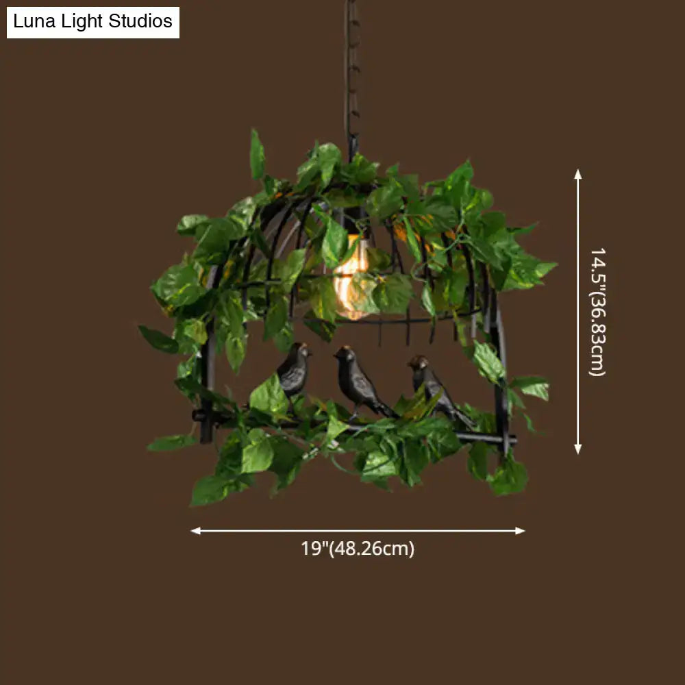 Industrial metal ivy leaf pendant light dining room 110v-240v