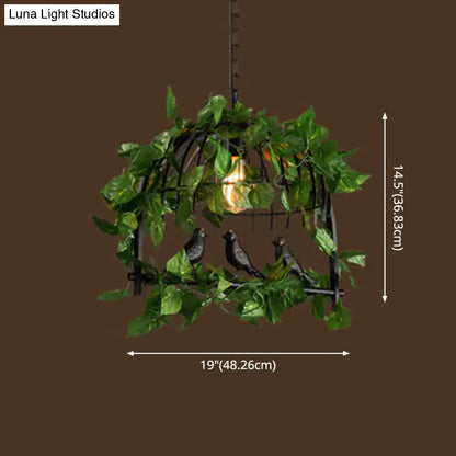 Industrial metal ivy leaf pendant light dining room 110v-240v