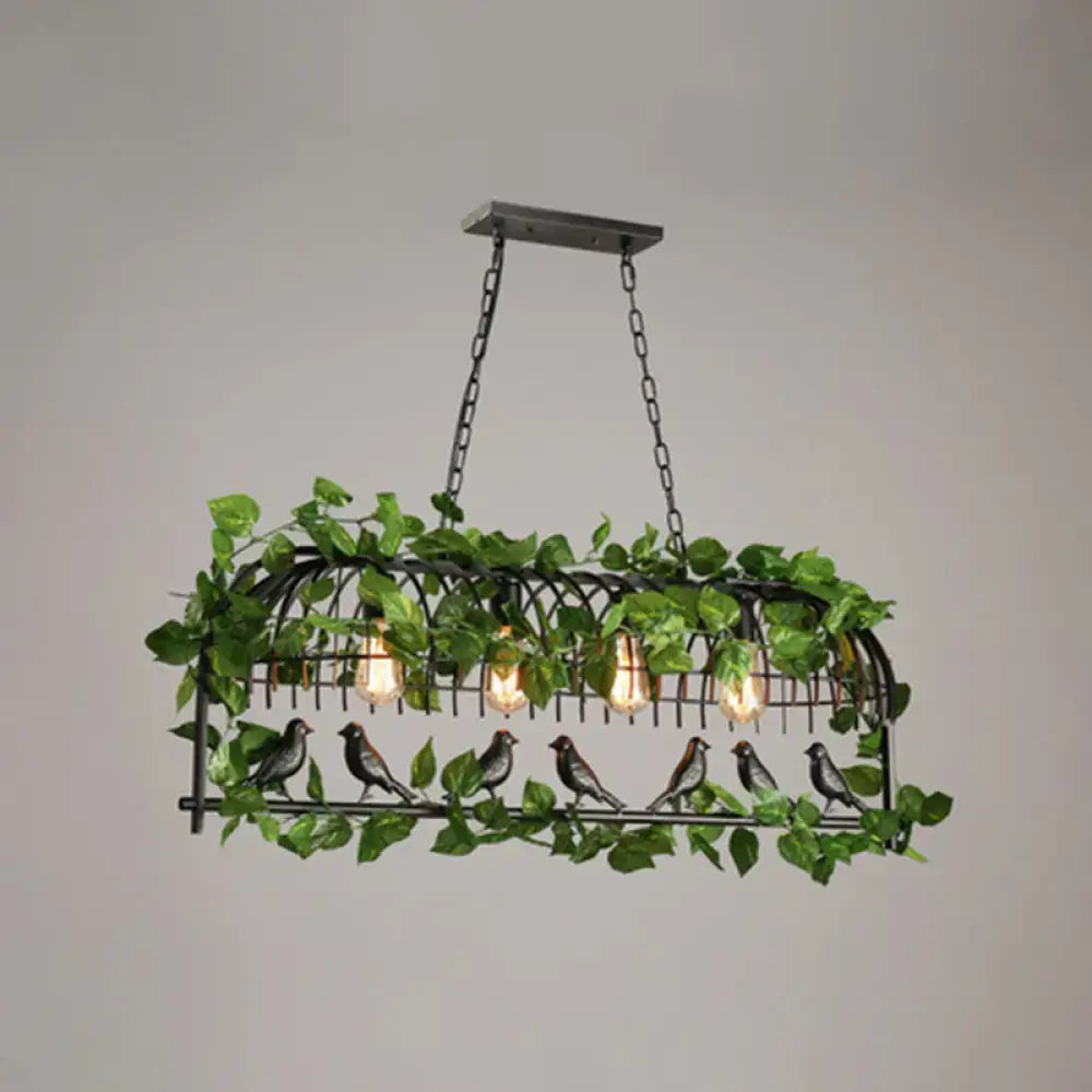 Industrial metal ivy leaf pendant light dining room 110v-240v